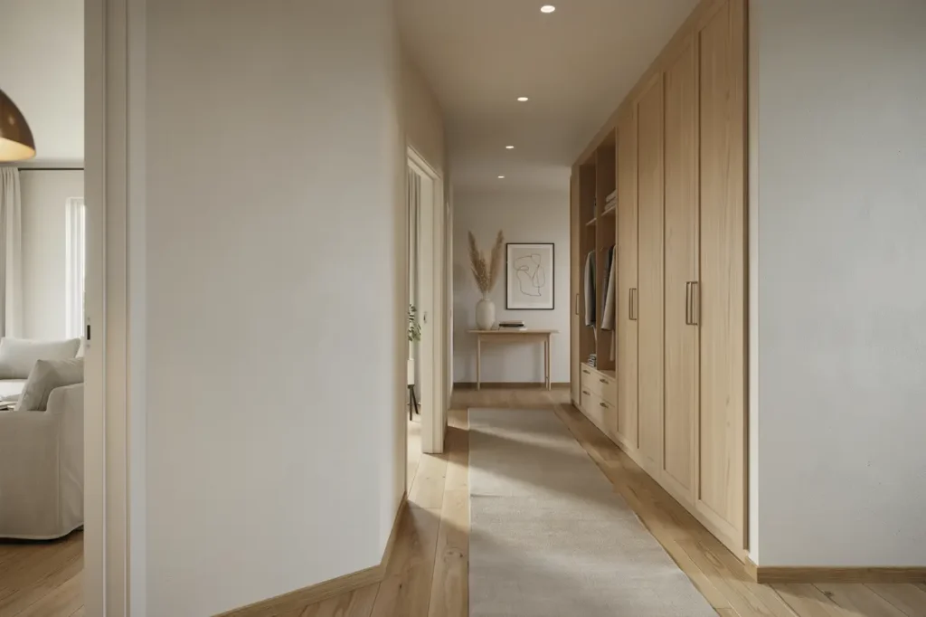 platsbyggd garderob och hallrenovering i villa i riksten